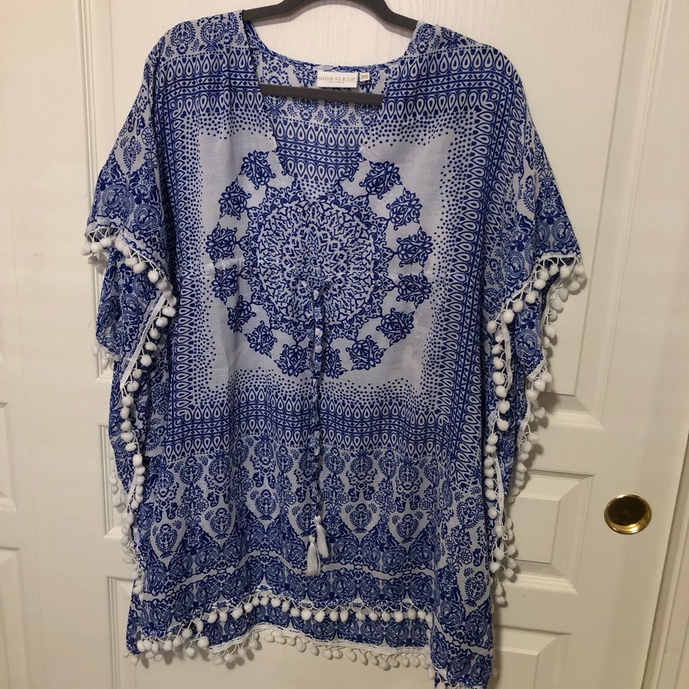 Blue and White Cover Up